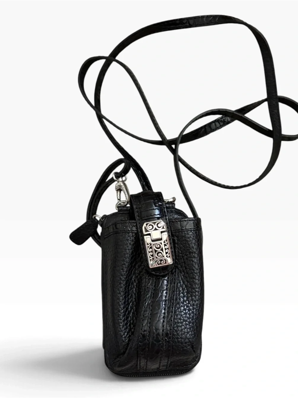 Vintage! Brighton Black Leather Cell Phone Holder
